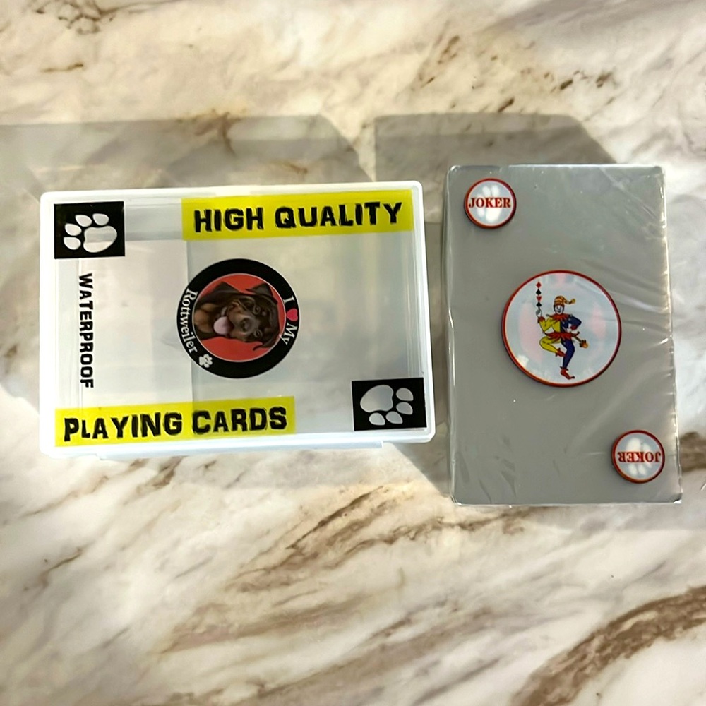 I ♥️ My Rottweiler Waterproof Playing Cards With Case NWT